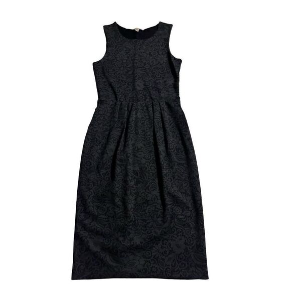 Anthropologie Bordeaux Dress Women Size XS Black Lace Pattern Mini stretch - Picture 1 of 10